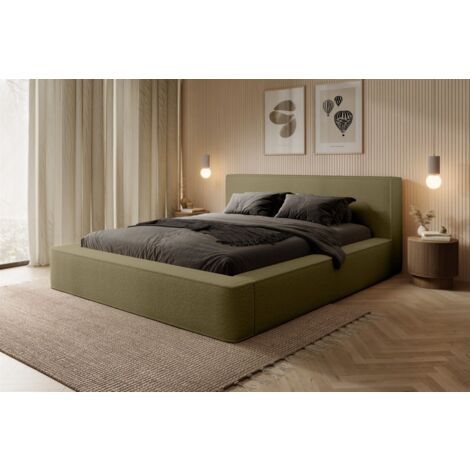 Polsterbett Doppelbett OMAHA 180x200cm Komplettset Stoff Euphoria Forest (1/5)