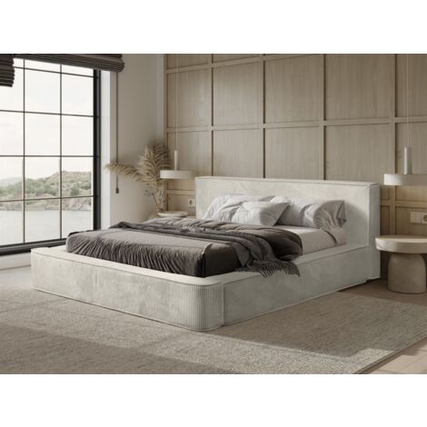 Polsterbett Doppelbett MODESTO Komplettset 140x200cm in Stoff Lincoln Creme (1/5)