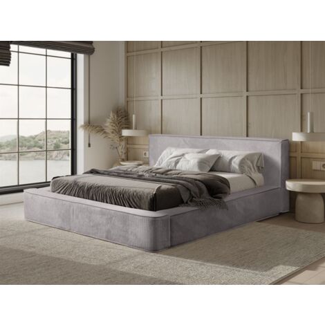 Polsterbett Doppelbett MODESTO 180x200cm in Stoff Lincoln Grau (1/5)