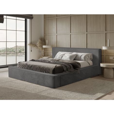 Polsterbett Doppelbett MODESTO Komplettset 160x200cm in Stoff Lincoln Anthrazit (1/5)