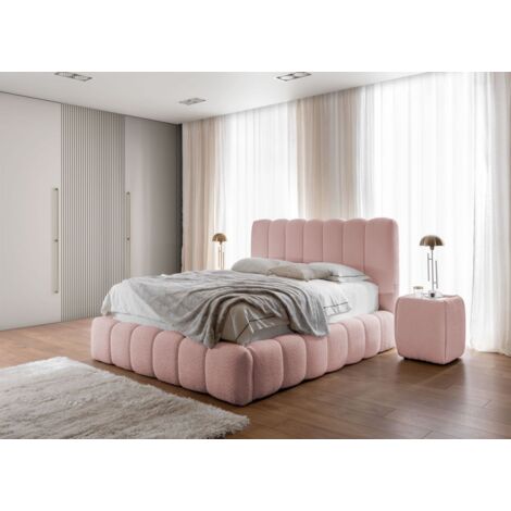 Polsterbett Doppelbett Set.4 CARSON 160x200cm Stoff Catch Me Rosa (1/5)