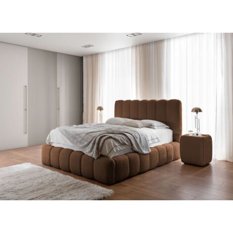 Polsterbett Doppelbett Set.2 CARSON 180x200cm Stoff Catch Me Terracotta (1/5)
