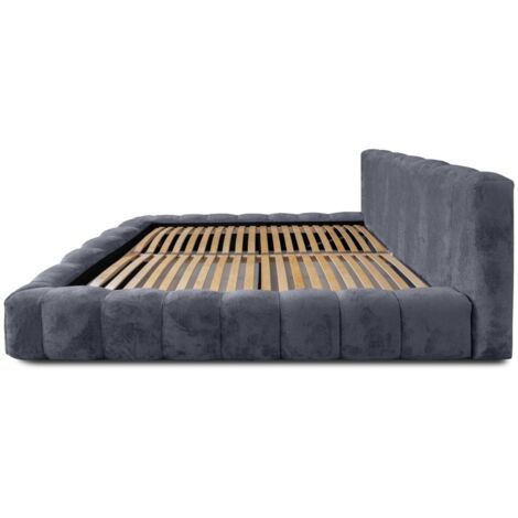 Polsterbett Doppelbett HAILEY 160x200cm in Stoff Tender Way Dunkelblau