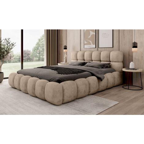 Polsterbett Bett AURELIA 160x200cm Komplettset in Stoff Aprodite Beige (1/5)