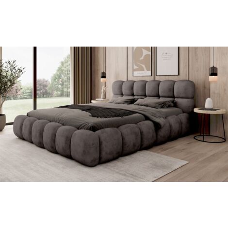 Polsterbett Bett AURELIA 180x200cm in Stoff Aprodite Grafit (1/4)