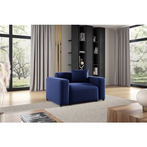 Sessel Designersessel MEGAN in Stoff Salvador Dunkelblau (1/3)
