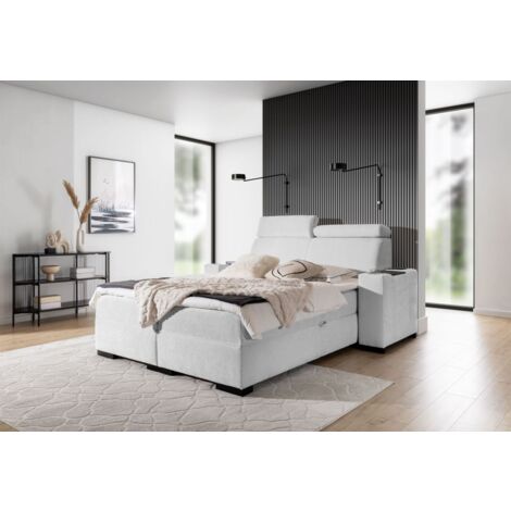 Boxspringbett Bett NESTOR 120x200cm Set.2 in Stoff Dress Me Pearl (1/5)