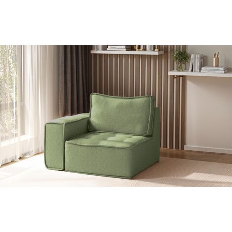 Sessel SANDE 1-Sitzer Modul Stoff Alpine Hellgrün Seite Links (1/5)