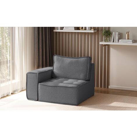 Sessel SANDE 1-Sitzer Modul Stoff Alpine Anthrazit Seite Links (1/5)