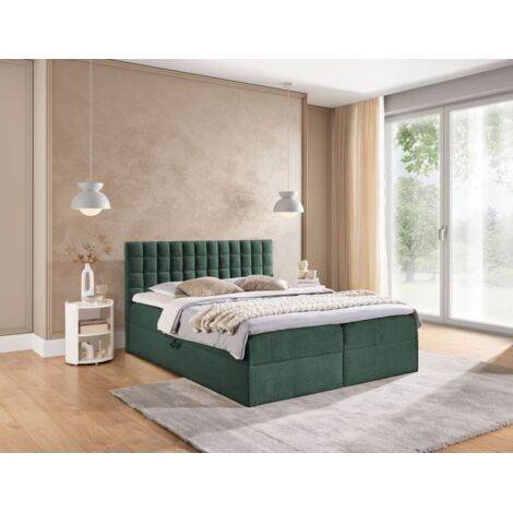 Boxspringbett Schlafzimmerbett TORIBO PREMIUM 160x220cm Stoff Coral Meeresgrün (1/5)