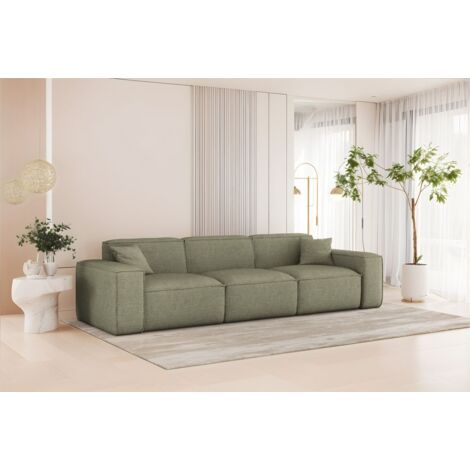 Sofa Designersofa CELES PREMIUM 3-Sitzer in Stoff Artico Grün (1/4)