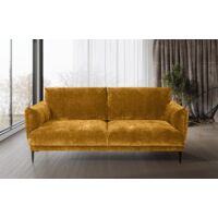 Sofa Designersofa MADISON 2-Sitzer in Stoff Dress Me Senfgelb