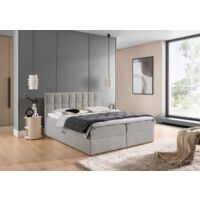 Boxspringbett Schlafzimmerbett DOMINGA 160x200cm Stoff Coral Grau