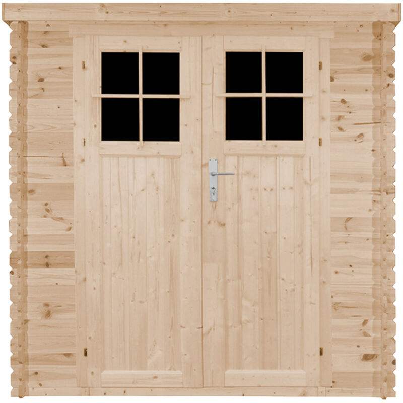 CASETA DE JARDÍN EXTERIOR de madera 9 m² - CON PISO IMPREGNADO - exteriores  A226x324x316 cm - construcción de