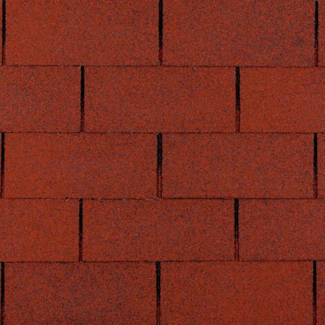Tejas bituminosas TRIO, de color rojo - la techumbre bituminosa 3 m2 - Timbela T-RED