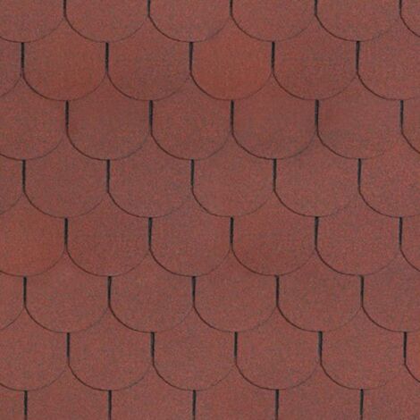 Timbela – Tejas bituminosas rojas 3m2 – Fibra de vidrio y betún – Resistente a condiciones climáticas – SKU BRED (1/2)