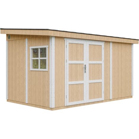 Casa de jardín de primera calidad 8,68 m² - H231x248x412 cm - Timbela M939-HARVEST HONEY (1/5)