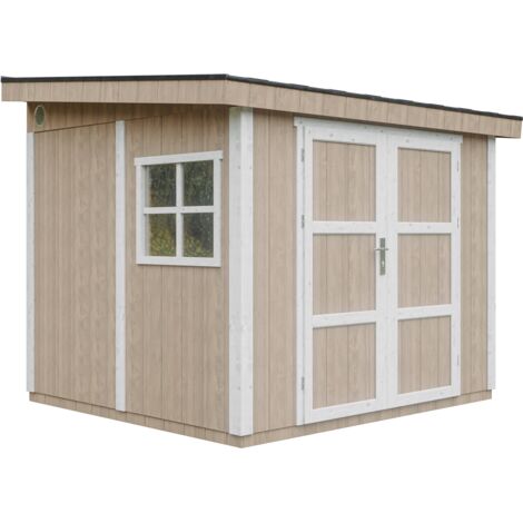 Casa de jardín de primera calidad 5,9 m² - H231x248x294 cm - Timbela M938-TERRA BROWN (1/5)