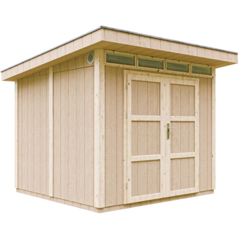 Caseta de jardín de CALIDAD PREMIUM 5,9m²-L279xW293cm - TIMBELA M903A (1/5)