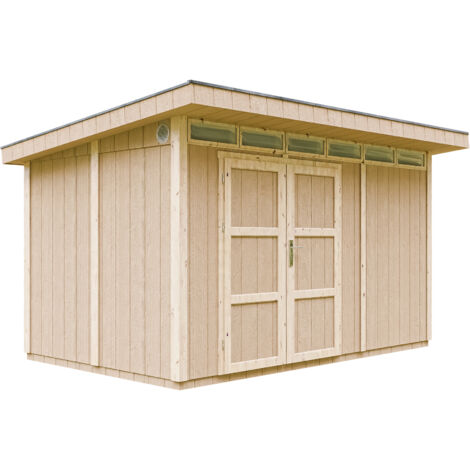 Caseta de jardín de CALIDAD PREMIUM 8,7m²-L412xW279cm - TIMBELA M904A