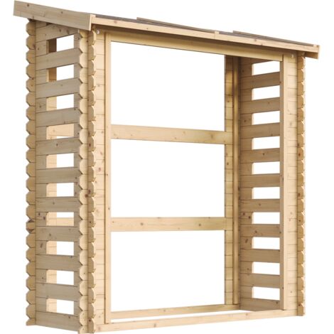 Caseta de leña - Cobertizo de Jardín para Leña- 184 x 86 cm / 0.9 m²- Caseta Leñero TIMBELA M201-1