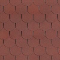 Tejas bituminosas Beaver, de color rojo - la techumbre bituminosa 3 m2 - Timbela B-RED