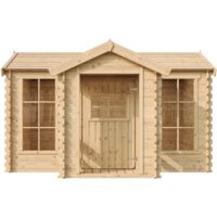 Casa de madera para niños exterior - Casita de campo para niños L187xL241xA151cm/ 2.63m2 Casa de juguete de exteriores - Casa jardin niños madera TIMBELA M520