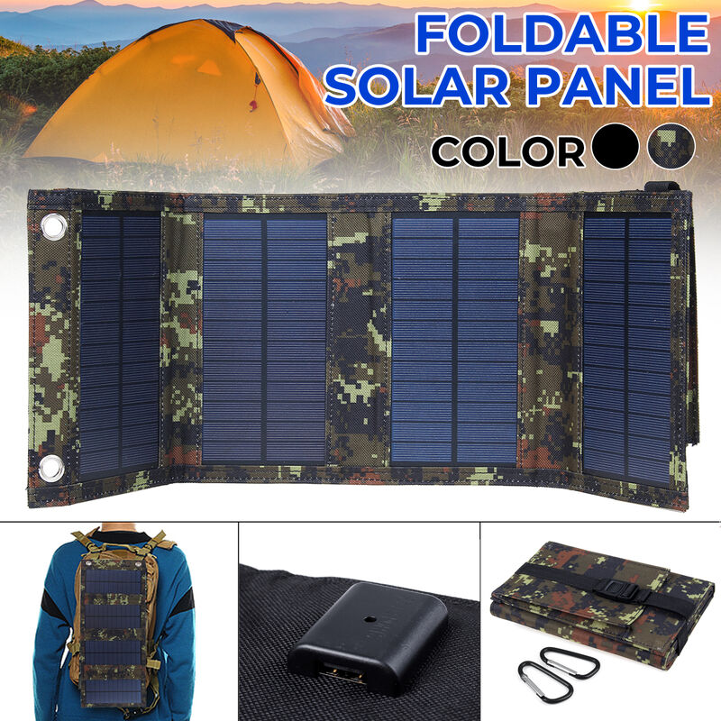 Kit de panel solar plegable portátil Cargador impermeable para teléfono  Camping al aire libre (Multicolor, 60W) Agito