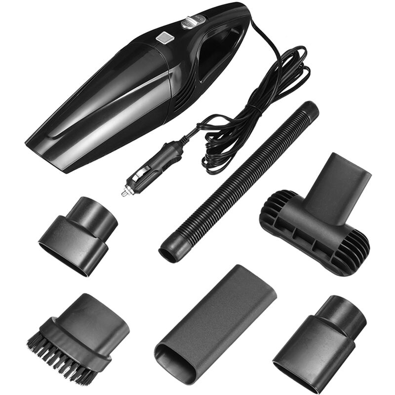  Aspiradora de mano, aspiradora portátil de 120 W, sin cable,  para el hogar, coche, mini portátil, húmedo, seco, doble uso, plumero de  aire para el hogar, coche, color negro : Hogar