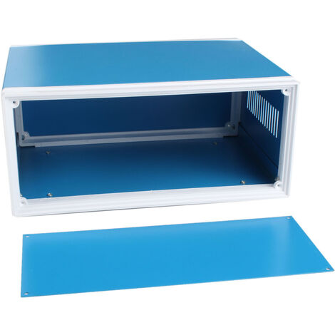 Foto Grande interior Caja de conexiones para electrónica Proyecto de metal para bricolaje Azul  250 mm x 190 mm