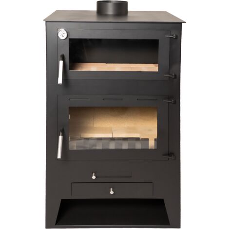 FOGARIS Estufa de leña con HORNO SARMIRA - modelo VERMICULITA 12kW