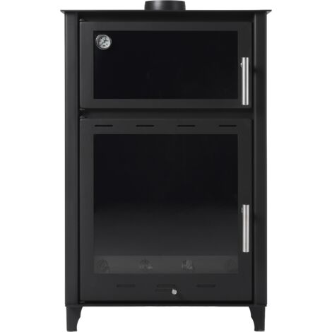 FOGARIS Estufa de leña con HORNO SARMIRA - modelo BAJA 14,3kW