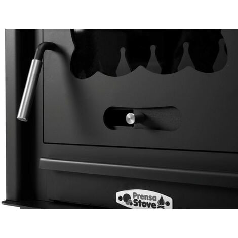 PRENSA STOVE Timanfaya 1 - Estufa de Leña 12.6KW, Eficiencia 79%, Ambiente Acogedor