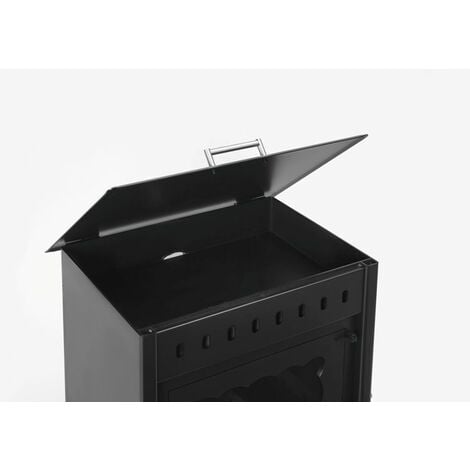 Estufa de Leña - PRENSA STOVE Timanfaya 2 -  14.3KW, Horno, Eficiente y Estilo Sofisticado