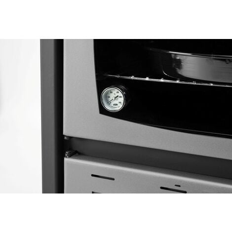 PRENSA STOVE Ares - Estufa de Leña con Horno 15.55KW, Eficiencia 79.24%, Diseño Premium