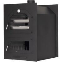 FOGARIS Estufa de leña con HORNO SARMIRA - modelo GRAN FORMATO INSERTABLE 14,9kW