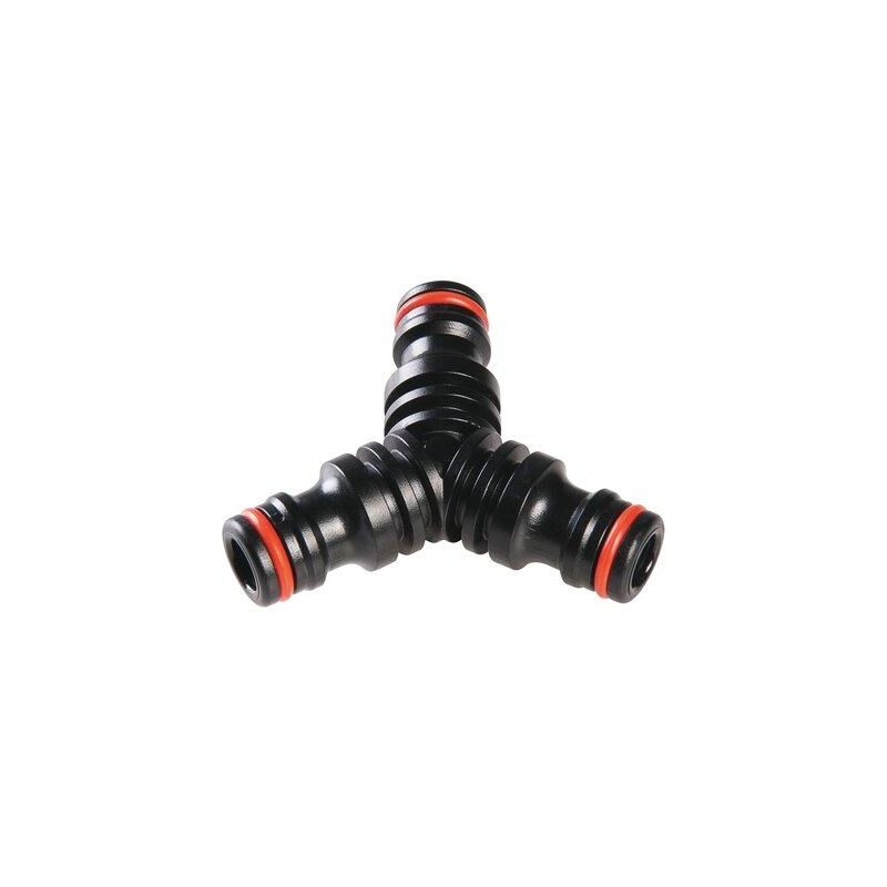 Claber Connecteur Compression 4 Voies – 1/2" (12,7mm) Vers 1/4" (6,35mm) Pour Micro-irrigation, Avec Bouchons