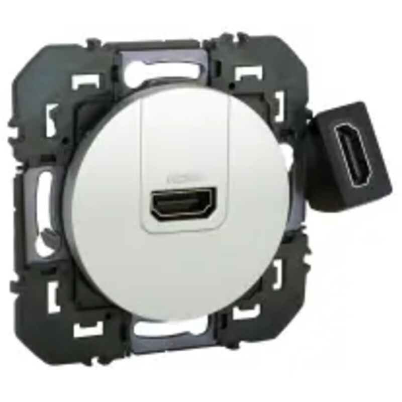 Prise HDMI Type A Préconnectée Schneider Altira Alu - Neuf Hors Emballage, Compatible Legrand 78778
