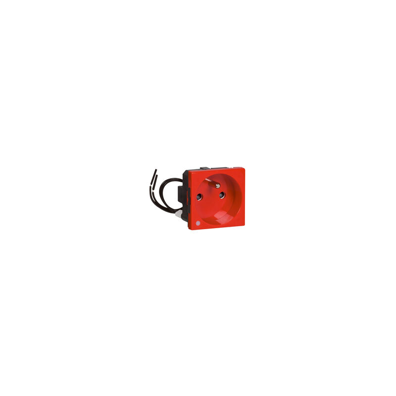 077323 - Triple Prise 2P+T A Détrompage Mosaic 6 Modules - Goulottes Dlp Monobloc -Rouge - Legrand