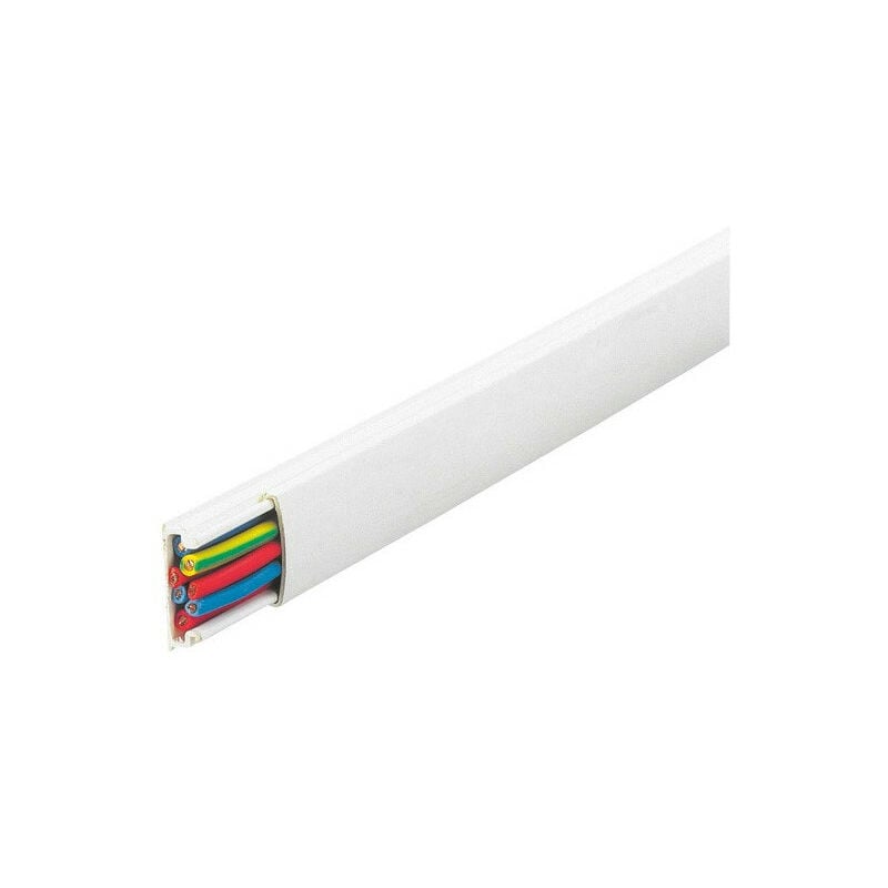 DEBFLEX Cache-câble blanc pour moulure, H.100 x P.7 cm