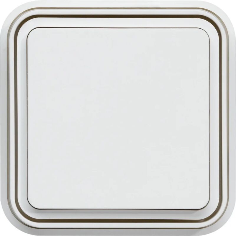 Cubyko interrupteur va-et-vient encastré à griffes blanc IP55 HAGER WNE001BG
