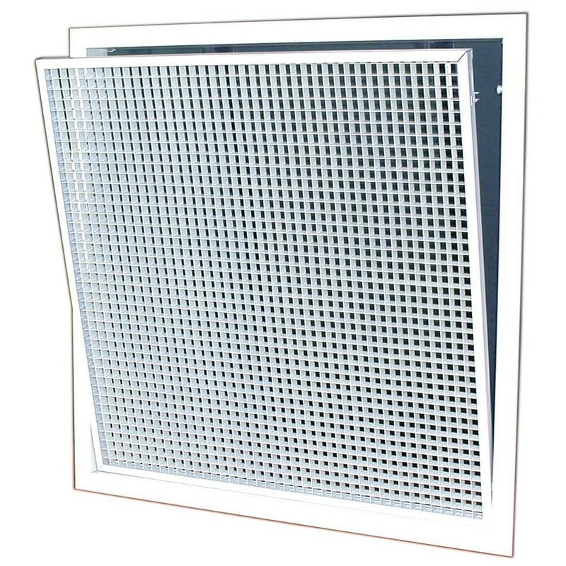 Grille en acier blanc + Précadre 300 x 150 mm