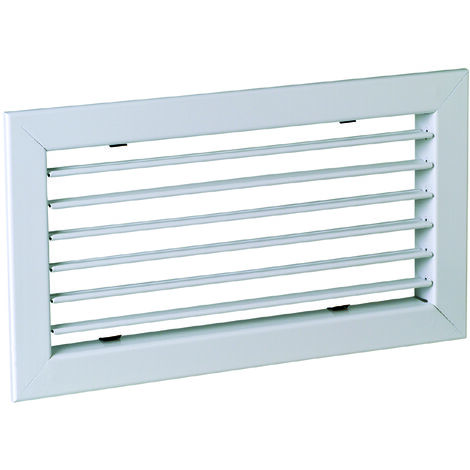 Grille simple déflexion de reprise en acier SC 101 fixation par clips 400x200 ALDES 11050030 (1/2)