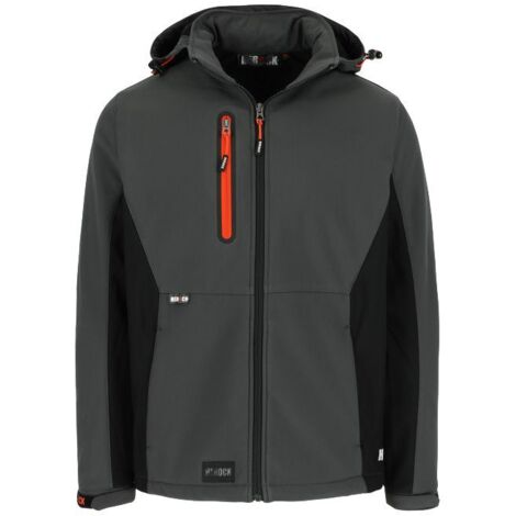 Veste de pluie HEROCK Trystan Softshell gris et noir XL