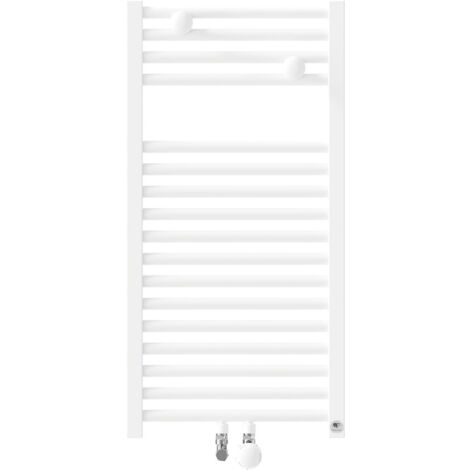 RADIATEUR SÈCHE-SERVIETTES EAU CHAUDE ÉTROIT 314W BLANC BRILLANT THERMOR 471610 (1/2)