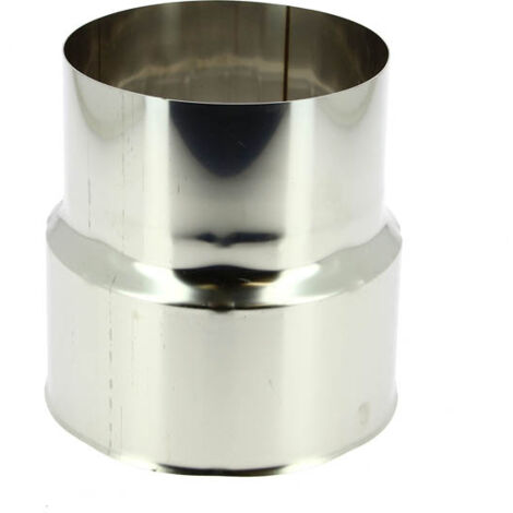 TEN – Réduction inox 304 femelle x mâle Ø139/125 – Raccord fumisterie pour gaz, fuel, bois et charbon – Usage professionnel