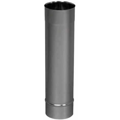 TEN – Conduit de fumée inox 125mm – Tube simple paroi 0.50m – Soudures laser continues – Raccordement fuel, bois, charbon et gaz (1/5)