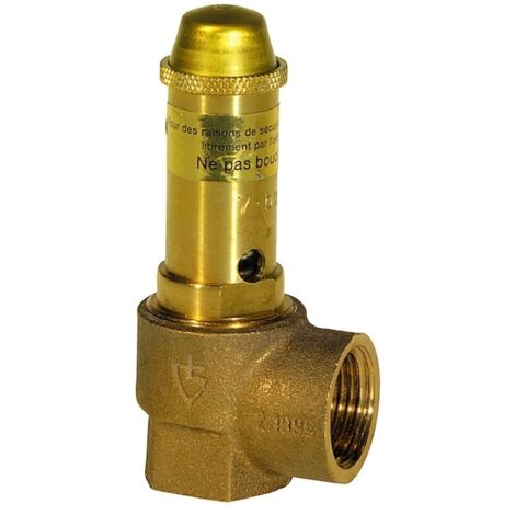 Thermador – Soupape de sécurité bronze 3/4'' 10 bars – Pression max 10 bars – Ouverture 8,4 bars – S20GS10 (1/4)