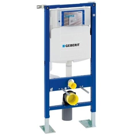 Geberit – Bâti support WC autoportant 112 cm – Réservoir Sigma 12 cm – Volume de chasse réglable 3-4 l – Installation facile en applique
