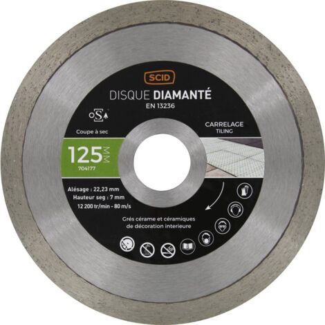 Disque diamanté carreleur expert SCID - Diamètre 125 mm (1/2)